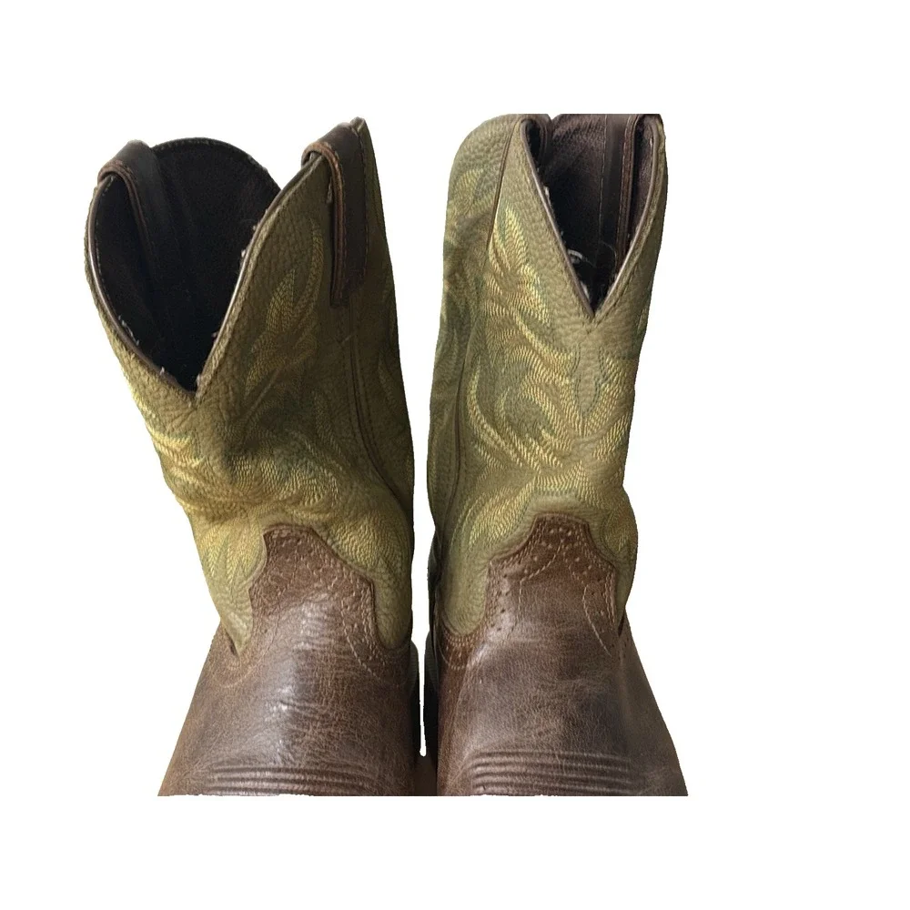 Justin Work Boots‎ Mens 10 D Square Steel Toe Brown Boots Style WK4687